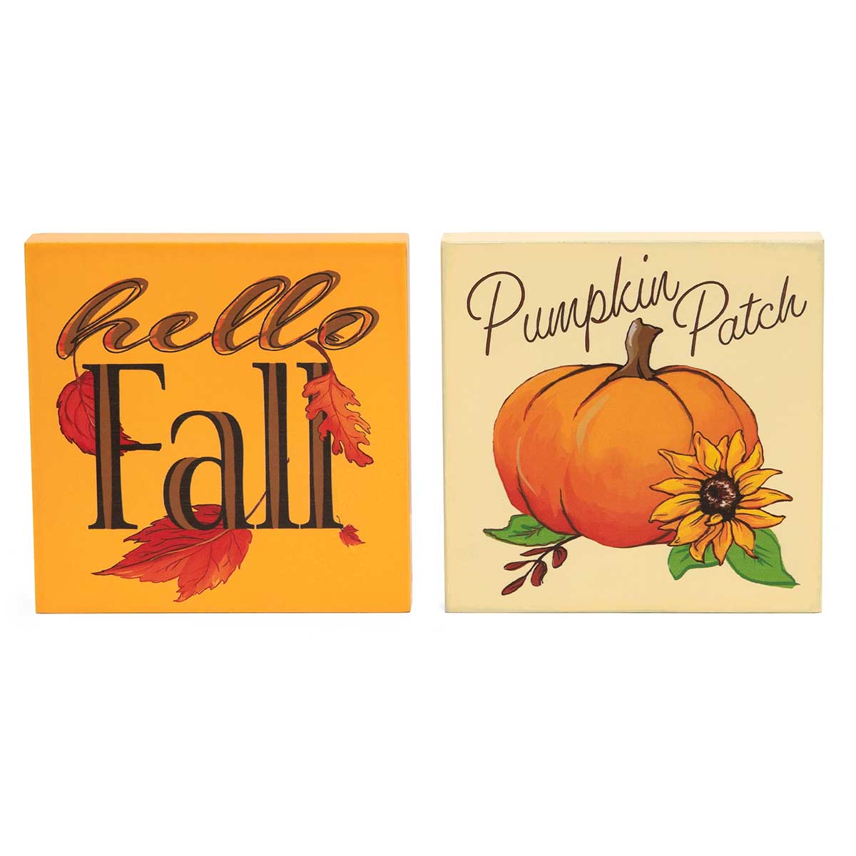 PUMPKIN/FALL WOOD BLOCK