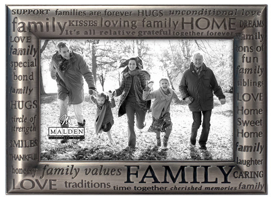 Family Modern Words Frame