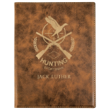 Rustic/Gold Leatherette Small Portfolio with Notepad