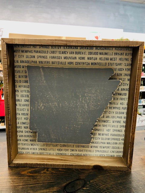 State of Arkansas Box Sign