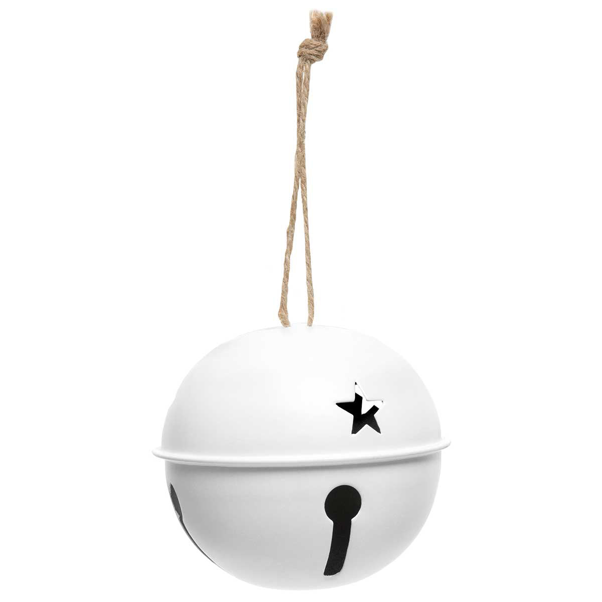 METAL JINGLE BELL WHITE SET OF 3 LARGE