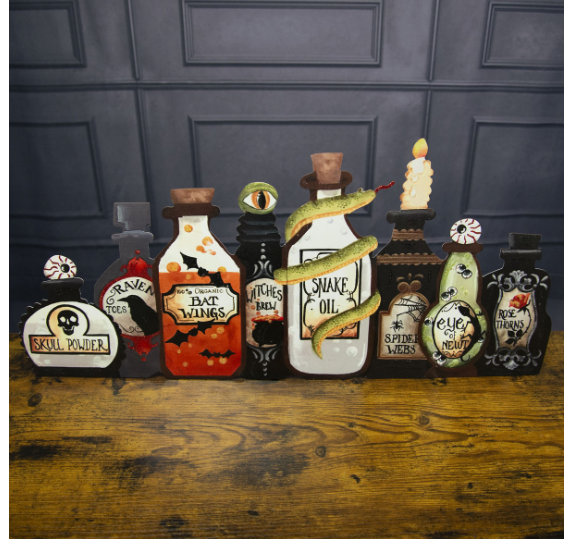 Mantel Potion Bottles