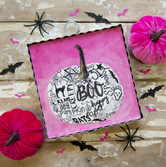 Mini Gallery Pink Boo Pumpkin