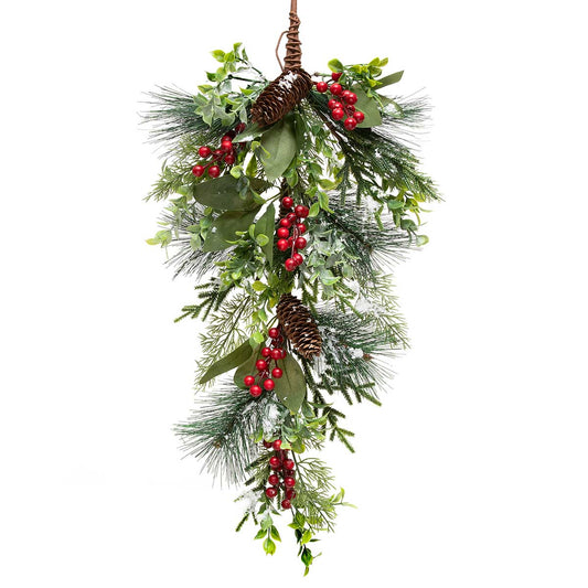 Chalet Christmas Door Bough 28"