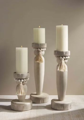 BEAD TASSEL CANDLEHOLDER