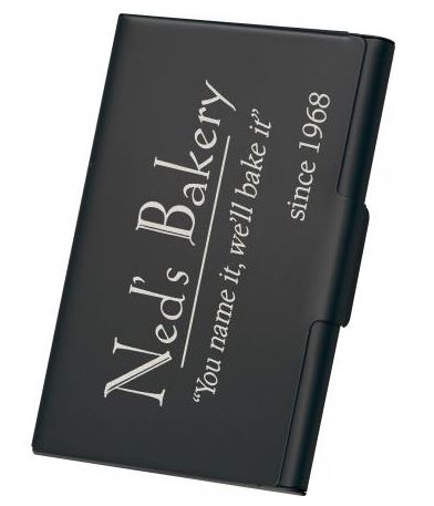 BLACK BUSINESS CARD HOLDER