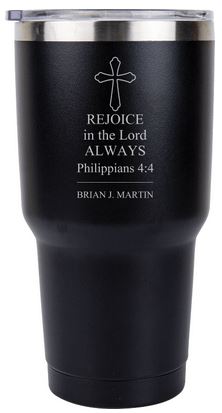 BLACK TUMBLER 30 OZ.