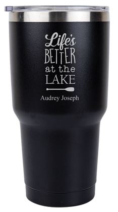 BLACK TUMBLER 30 OZ.