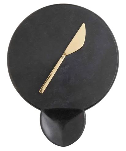 BLACK CHEESE BOARD SET