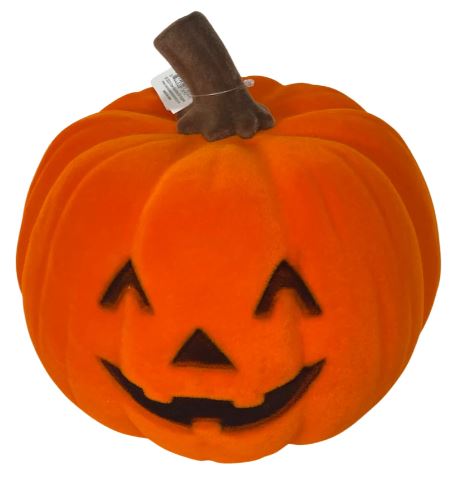 Flocked Jack O Lantern