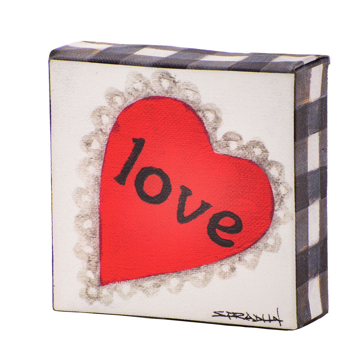 Eyelet Love Heart Canvas Print
