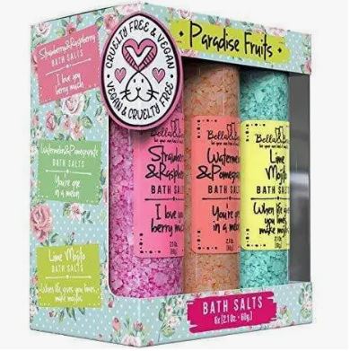 Paradise Fruits Bath Salts Gift Set 6 x 2oz Minis