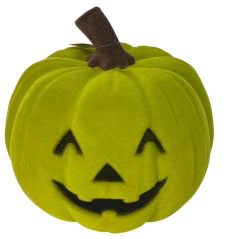 Flocked Jack O Lantern