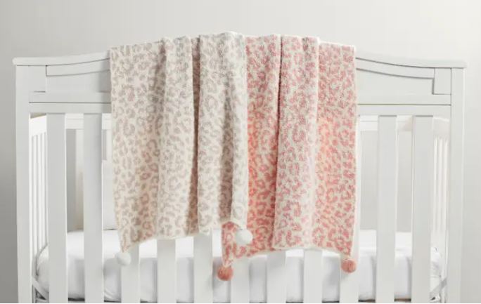 CHENILLE IVORY LEOPARD BLANKET