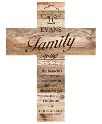 LIGHT FAUX WOOD CROSS