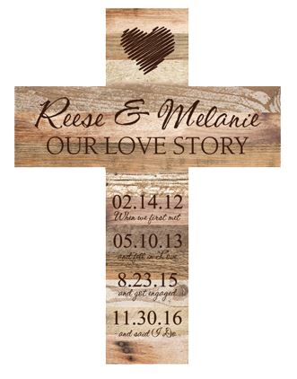 LIGHT FAUX WOOD CROSS
