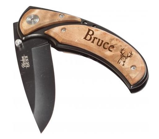 WOOD POCKET KNIFE W/ CLIP