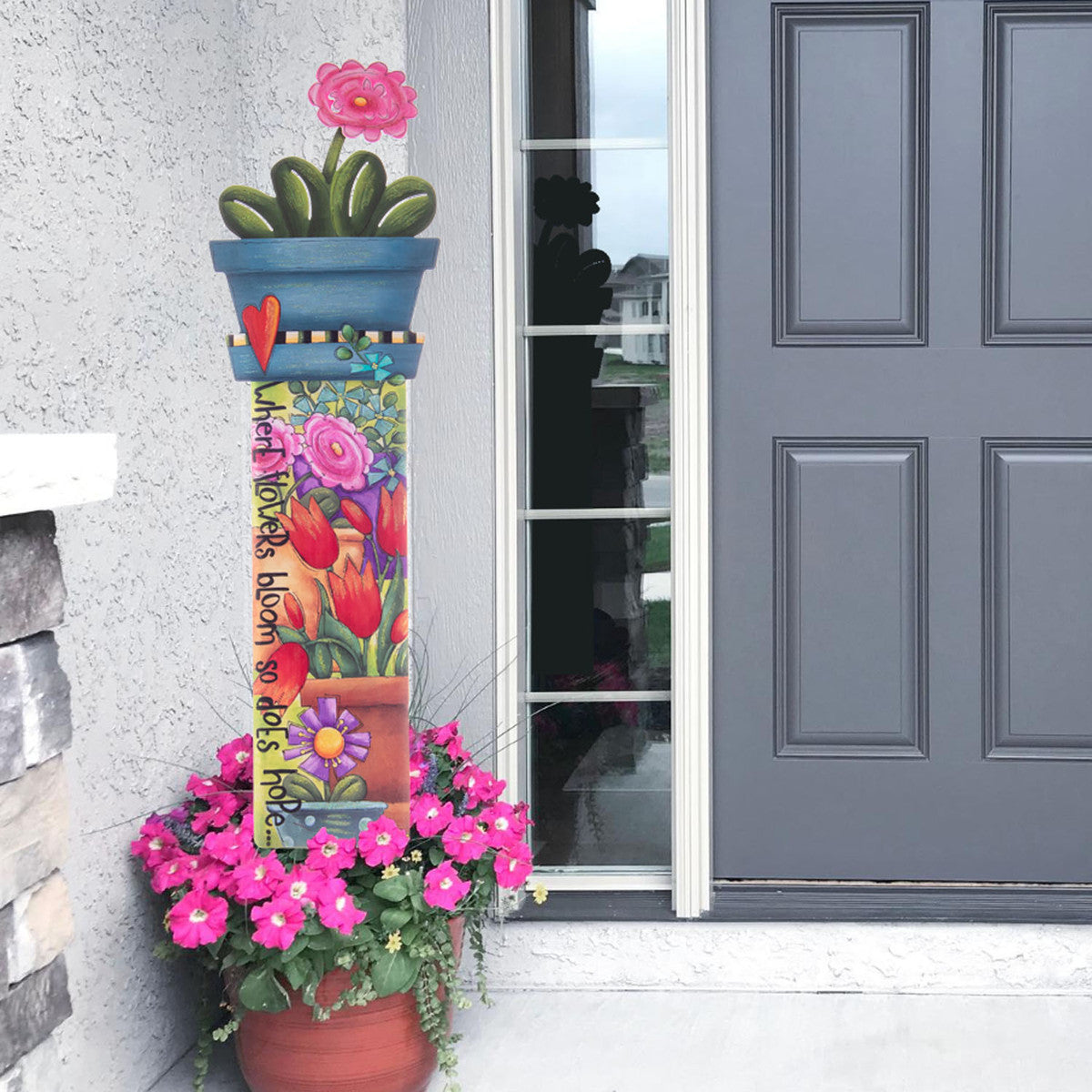 Flower Pot Totem Pole