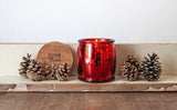 Holiday Ridge Mercury Barrel Candle in Red