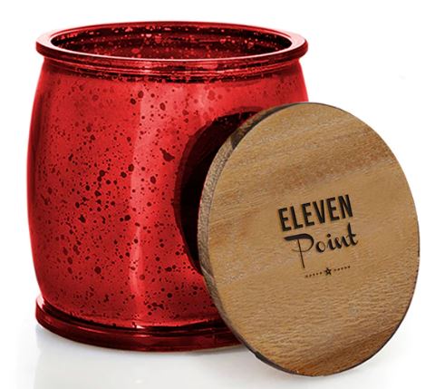 Holiday Ridge Mercury Barrel Candle in Red
