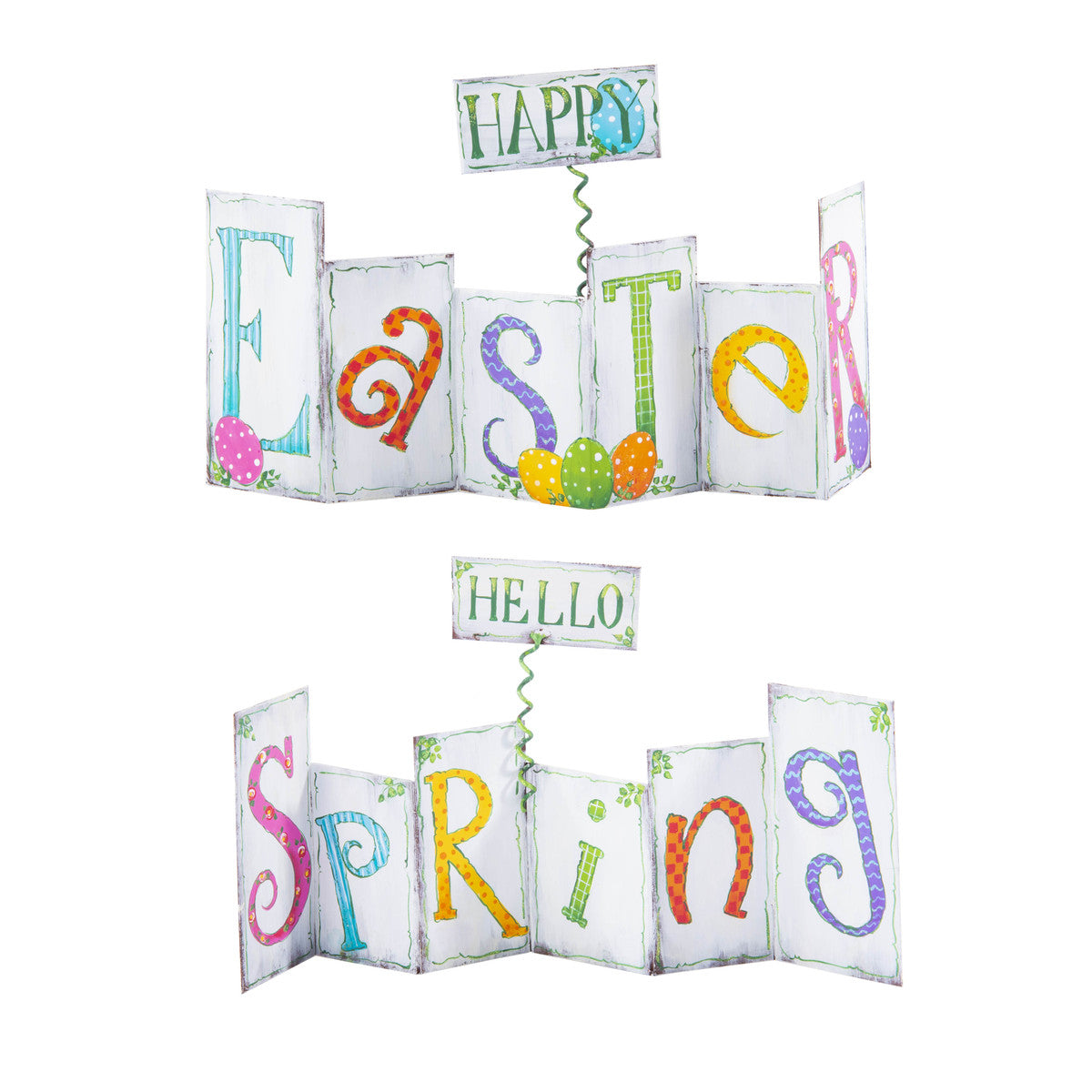 Reversible Easter/Spring Accordion Sign