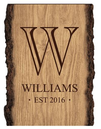 FAUX SLICED LOG SIGN