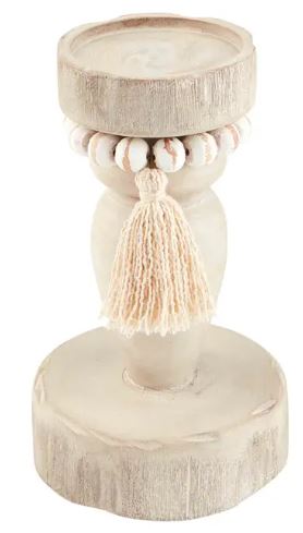 BEAD TASSEL CANDLEHOLDER