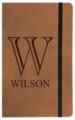 TAN FAUX LEATHER NOTEBOOK LARGE A5