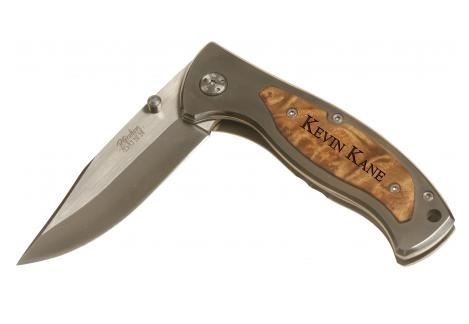 WOOD POCKET KNIFE W/ CLIP