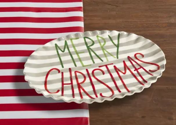MERRY CHRISTMAS PLATTER