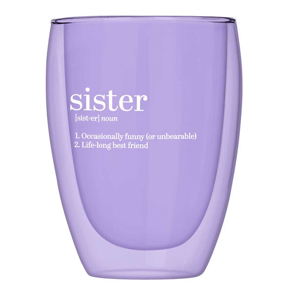 Double-Wall Stemless Glass - Sister