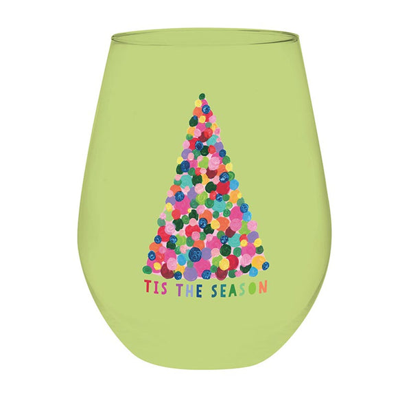 Jumbo Wine Glass - Tis The Season Tree