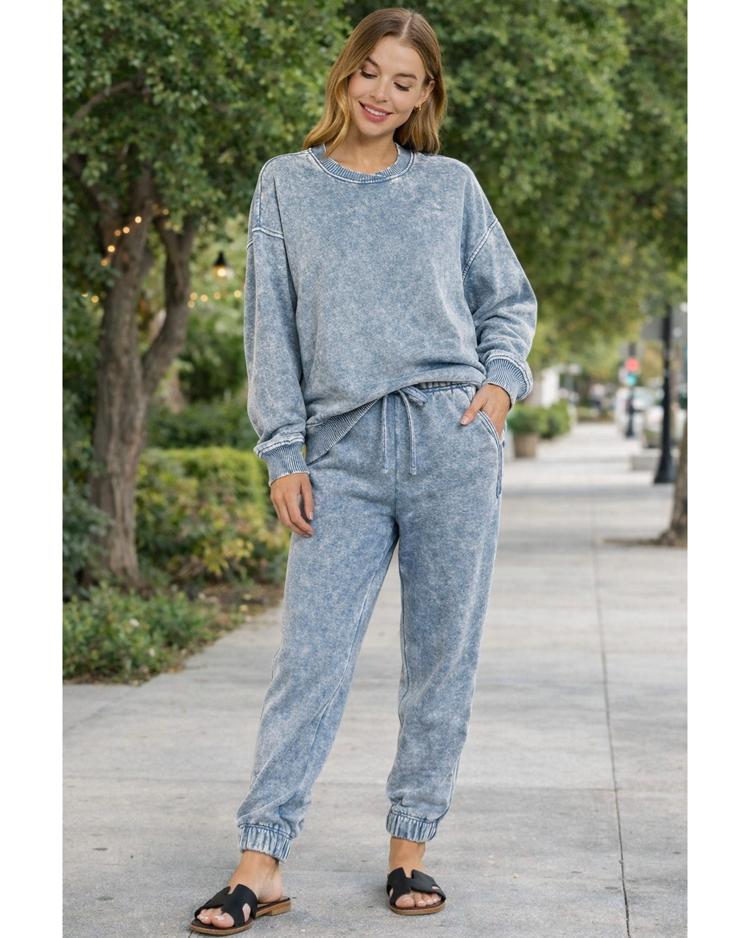 Comfy Chic Acid Washed Sweatshirt