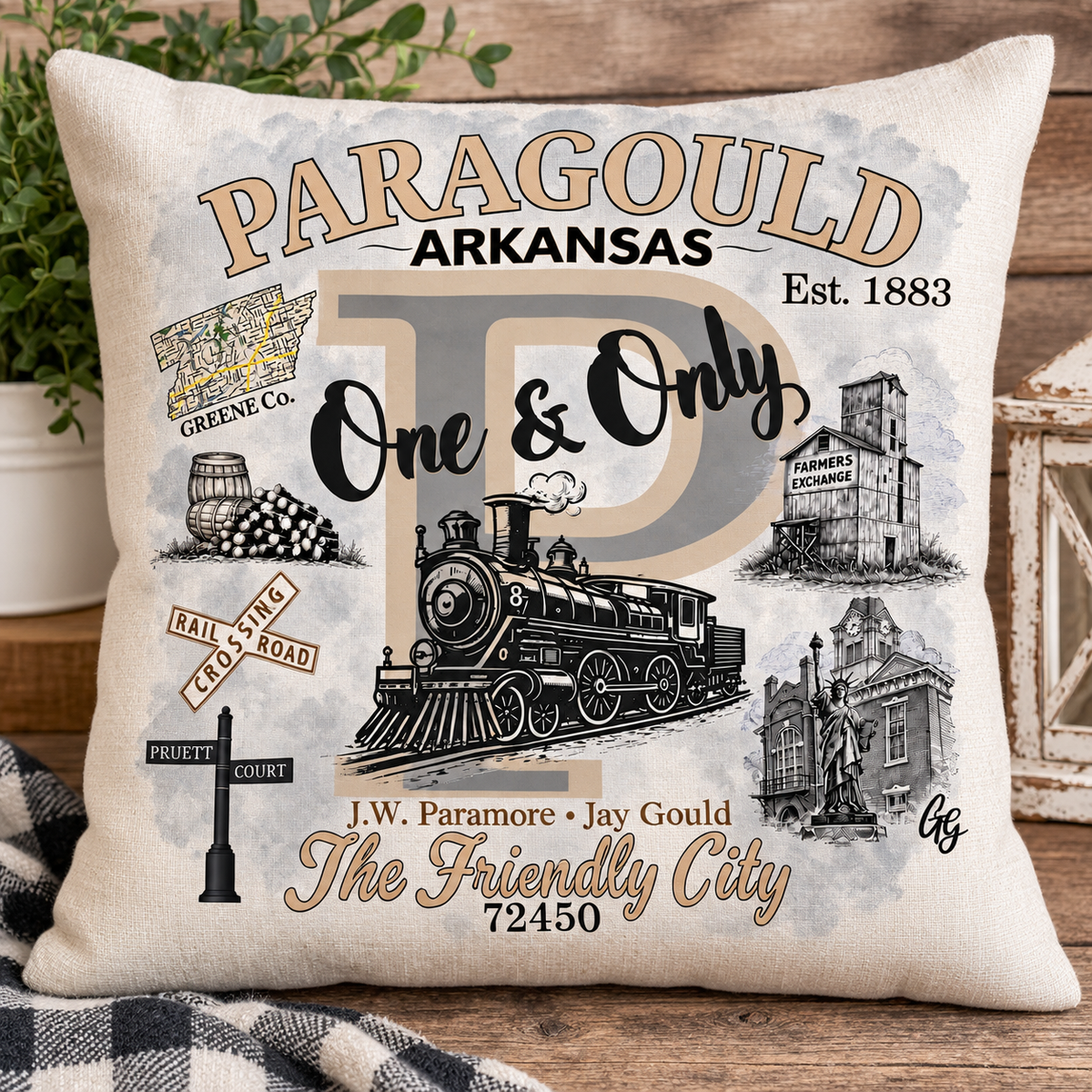 Paragould – The Friendly City Pillow