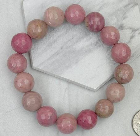 Face Cut Agate Beads Bracelet