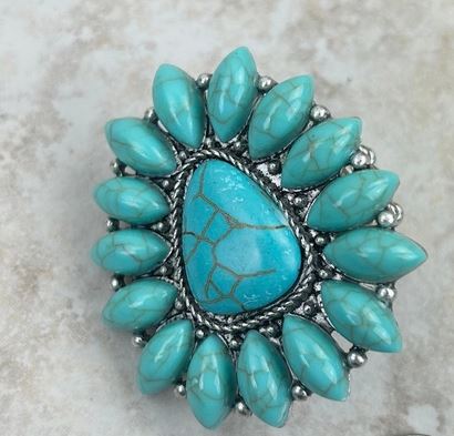 Silver with Blue Turquoise Stones