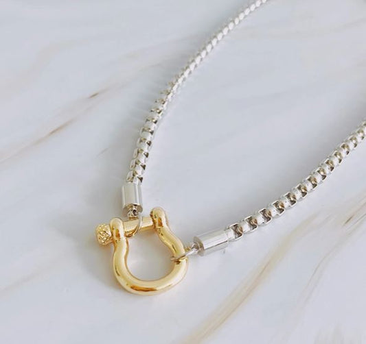 Luxe Pendant Box Chain Necklace