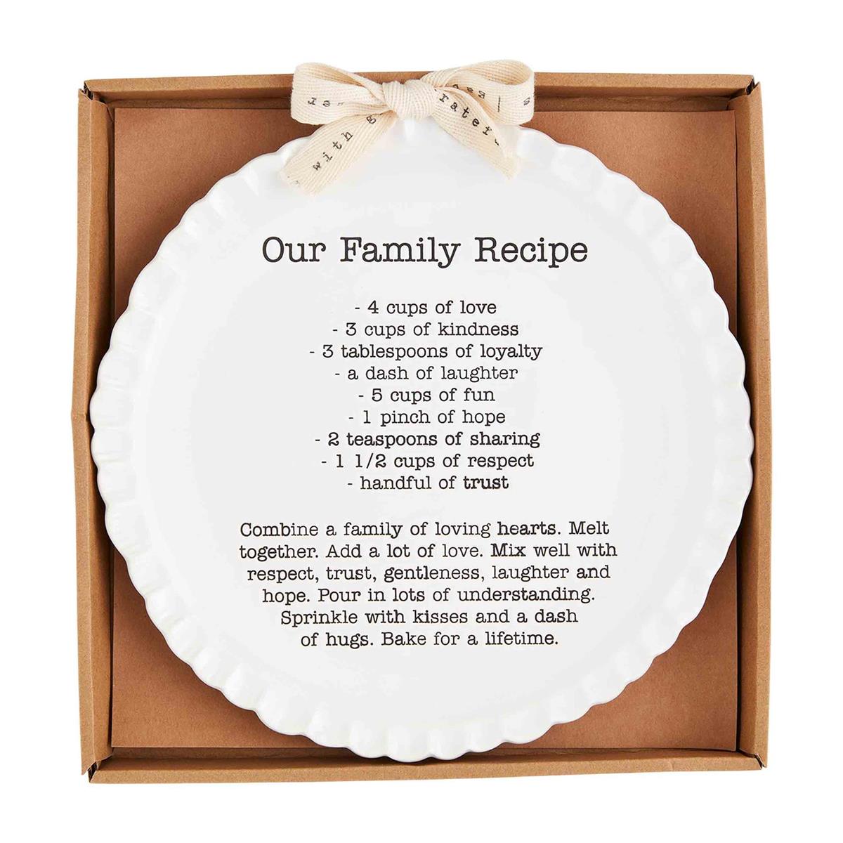 FAMILY RECIPE PLATE
