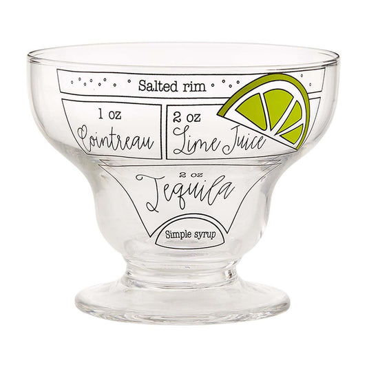 MARGARITA RECIPE GLASS SET