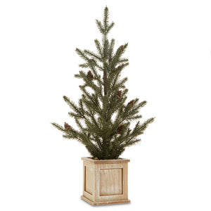 26" POTTED PINE TREE WITH PINECONES