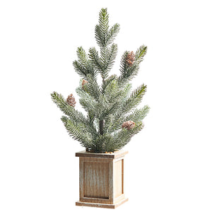 18" POTTED PINE TREE WITH PINECONES