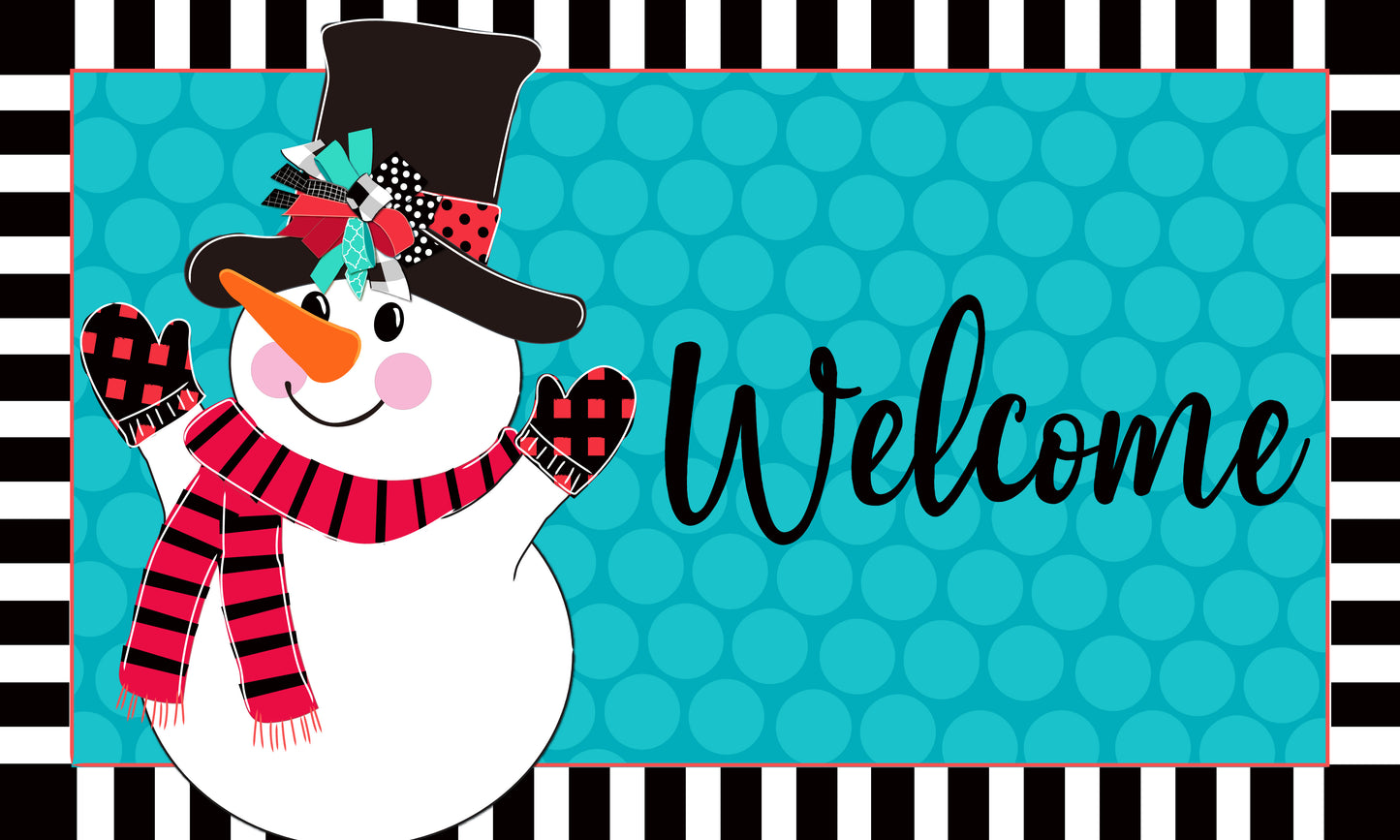 Patterned Snowman Sassafras Estate Switch Mat