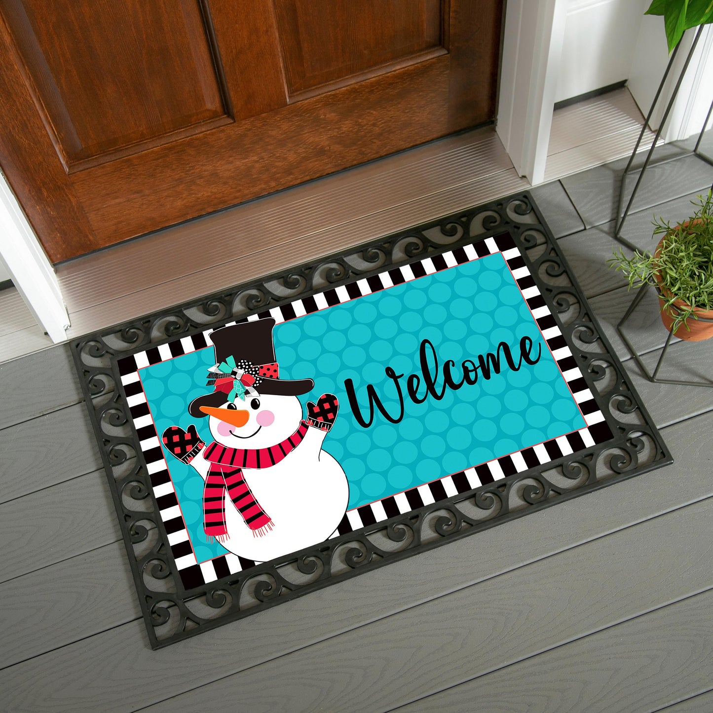 Patterned Snowman Sassafras Estate Switch Mat