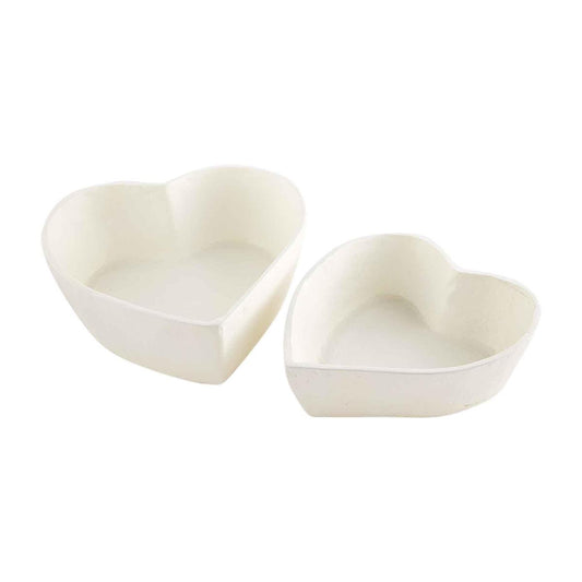 HEART PAPIER MACHE BOWL SET