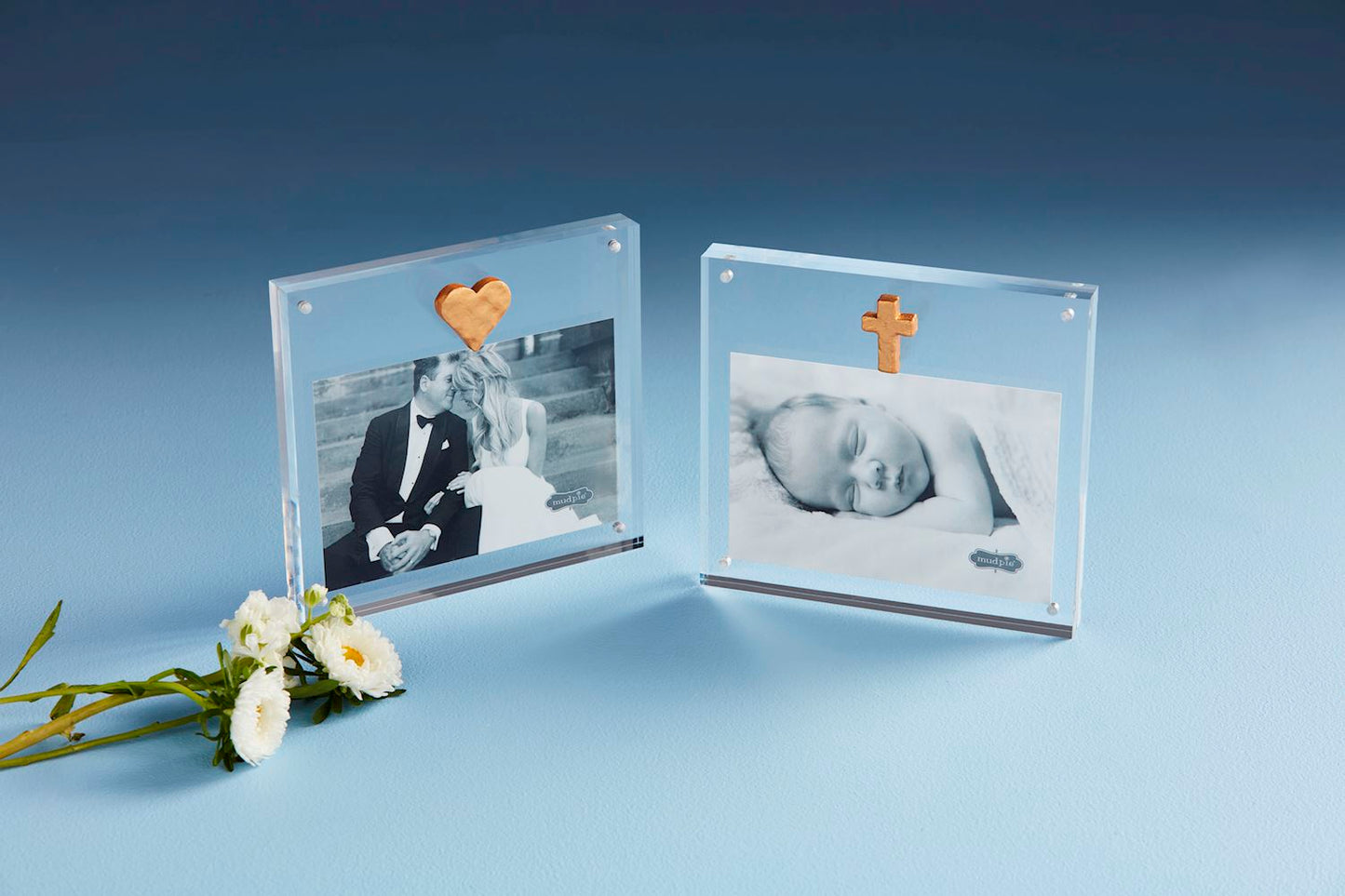 Acrylic Frame With Gold Heart