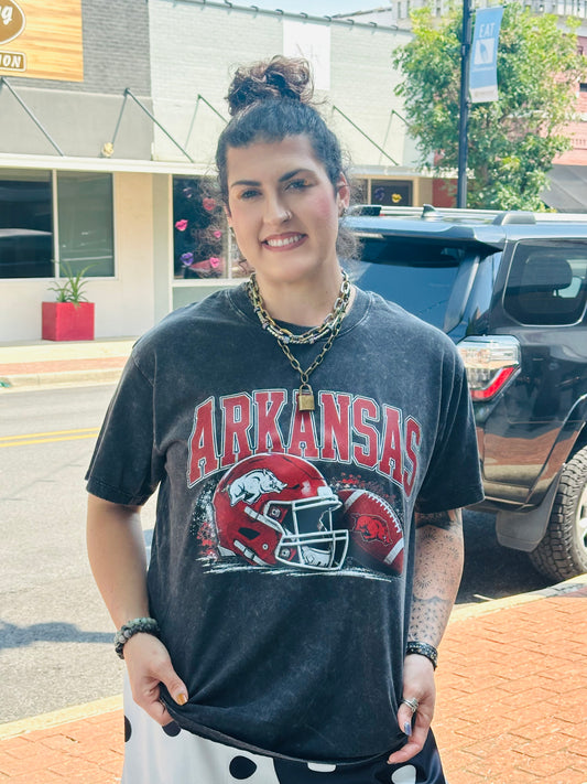Arkansas Game Day Mineral Wash Tee