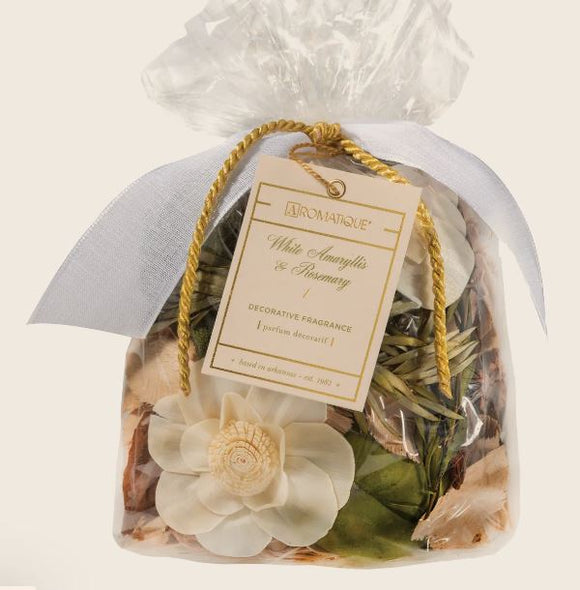Aromatique White Amaryllis & Rosemary - Standard Decorative Fragrance Bag