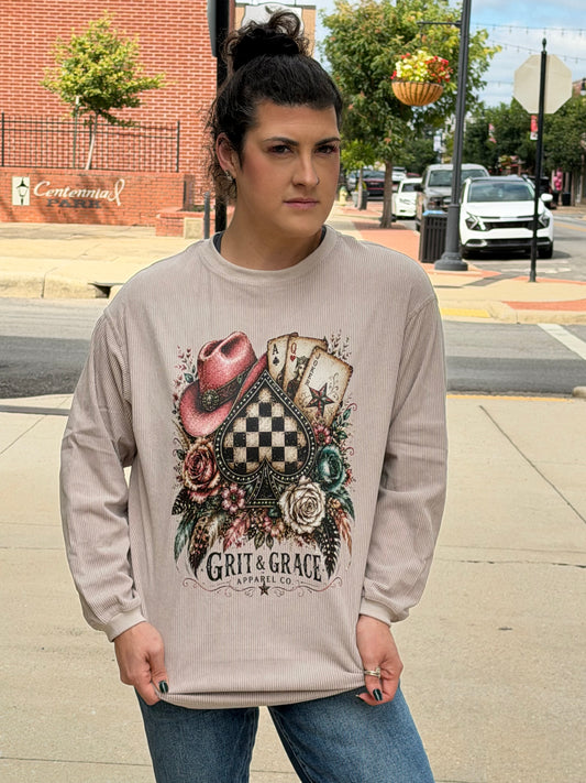 Wild Card Corded Sweatshirt