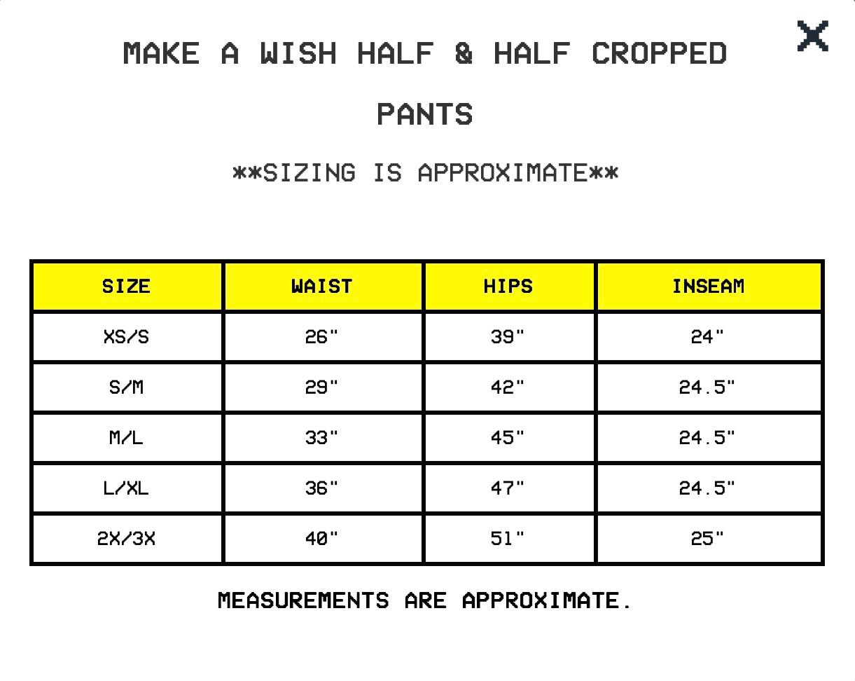 Make a Wish Half & Half Cropped Pants