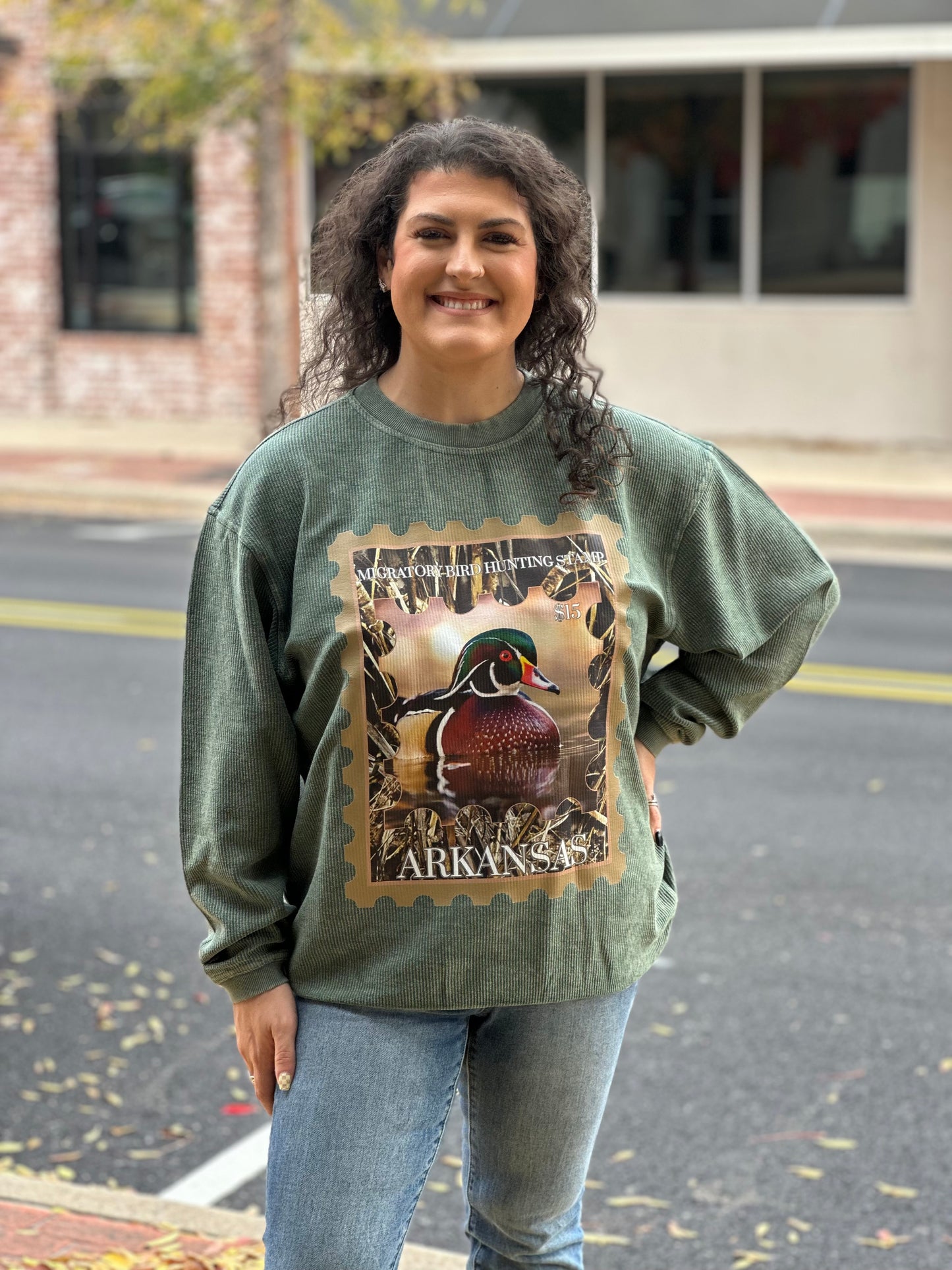 Duck Stamp Corded Sweatshirt